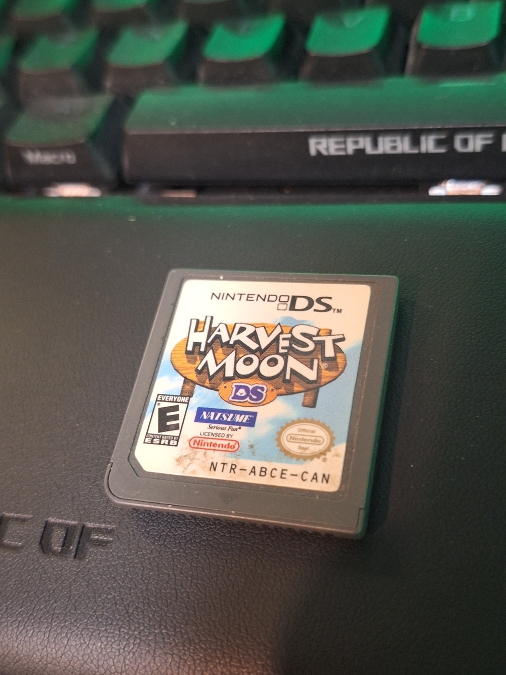 Nintendo DS Harvest Moon Cartridge with Blue and White Label